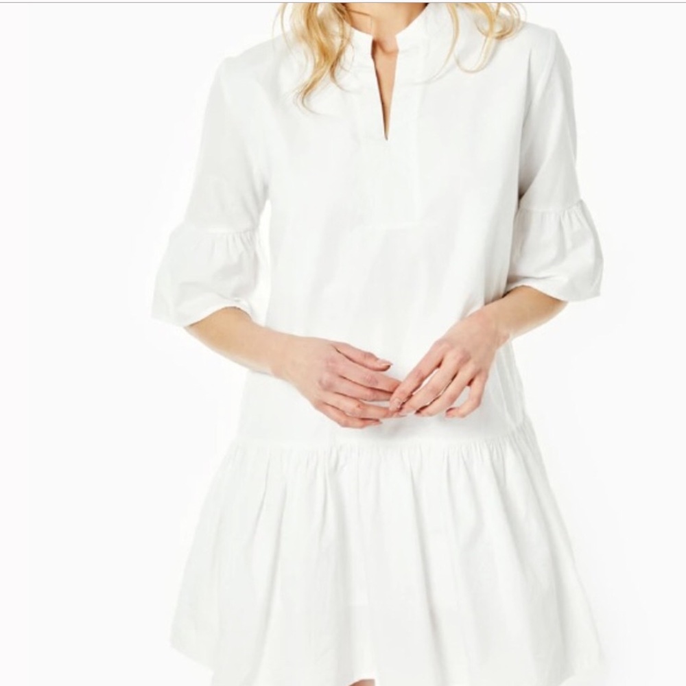 Addison Bay Maritime White Cotton Dress